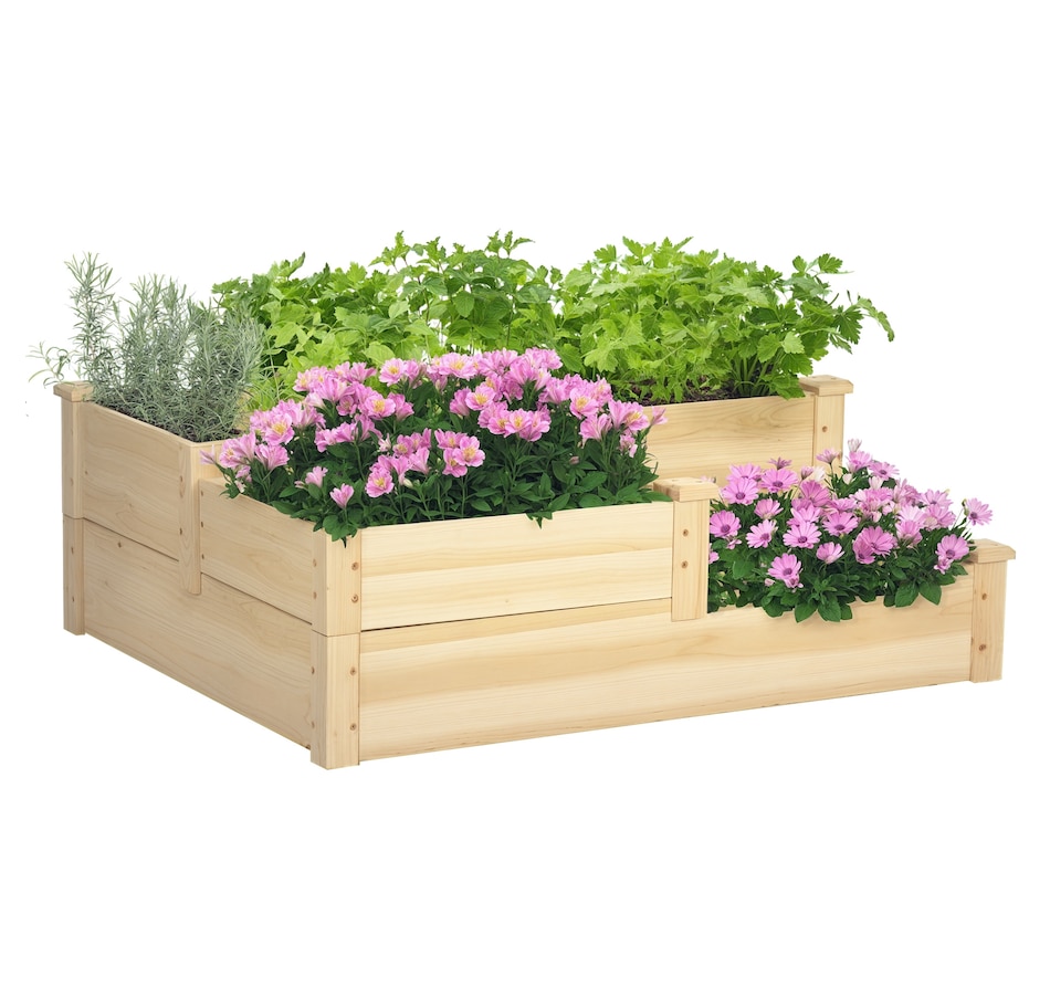 Image 988212.jpg, Product 988-212 / Price $104.99, Outsunny 3 Tier Raised Garden Bed Planter Box for Vegetables Herbs Flowers from Outsunny on TSC.ca's Home & Garden department