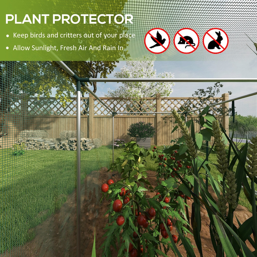 Image 988214_ALTMORE3.jpg, Product 988-214 / Price $74.99, Outsunny 12' x 4' Plant Protection Tent Crop Cage with Door, Green from Outsunny on TSC.ca's Home & Garden department