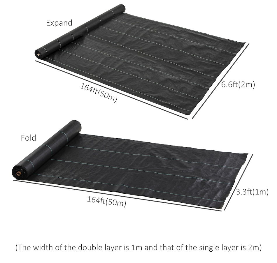 Image 988218_ALTMORE2.jpg, Product 988-218 / Price $54.99, Outsunny 6.5x164ft Weed Barrier Landscape Fabric, 2oz Weed Block Mat from Outsunny on TSC.ca's Home & Garden department