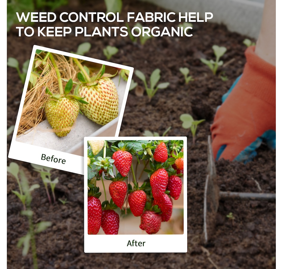 Image 988218_ALTMORE5.jpg, Product 988-218 / Price $54.99, Outsunny 6.5x164ft Weed Barrier Landscape Fabric, 2oz Weed Block Mat from Outsunny on TSC.ca's Home & Garden department