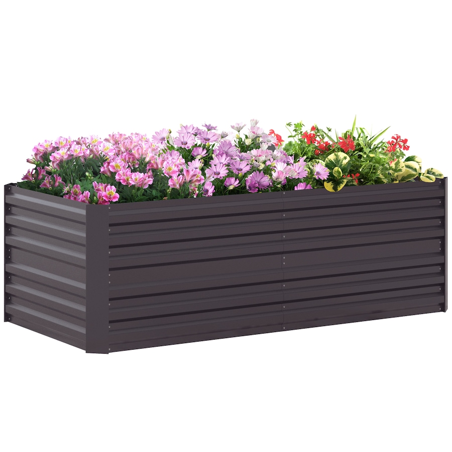Image 988221.jpg, Product 988-221 / Price $104.99, Outsunny Raised Garden Bed Metal Planter Box with Reinforced Rods, Grey from Outsunny on TSC.ca's Home & Garden department