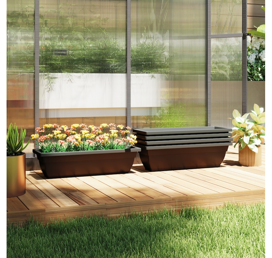 Image 988227_ALTMORE1.jpg, Product 988-227 / Price $49.99, Outsunny 5 Pack 23 Inches Window Boxes Planters, Black from Outsunny on TSC.ca's Home & Garden department