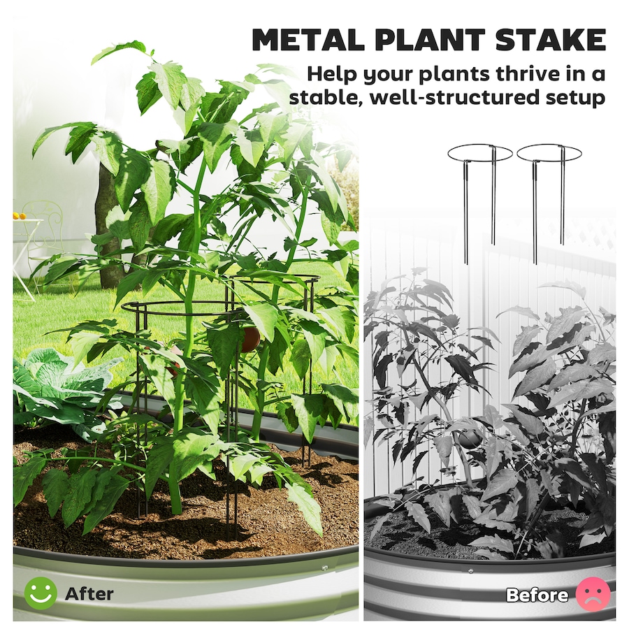 Image 988229_ALTMORE3.jpg, Product 988-229 / Price $59.99, Outsunny Raised Garden Bed, 7' x 3' x 1' Galvanized Planter Box, Silver from Outsunny on TSC.ca's Home & Garden department