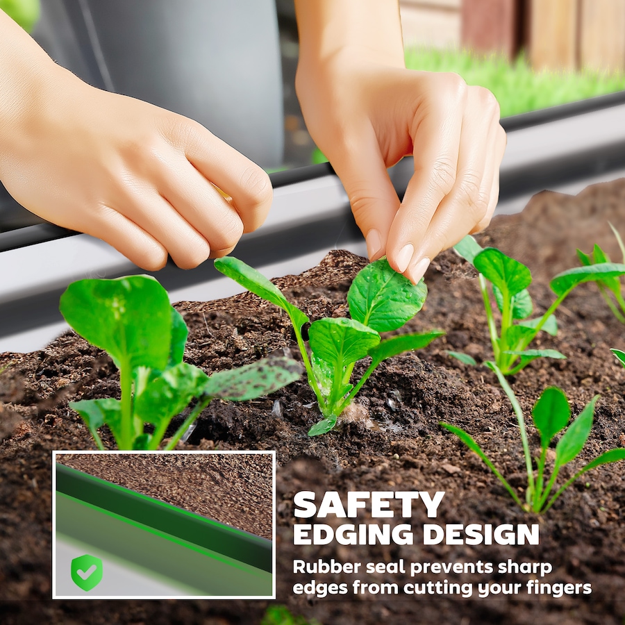 Image 988229_ALTMORE4.jpg, Product 988-229 / Price $59.99, Outsunny Raised Garden Bed, 7' x 3' x 1' Galvanized Planter Box, Silver from Outsunny on TSC.ca's Home & Garden department