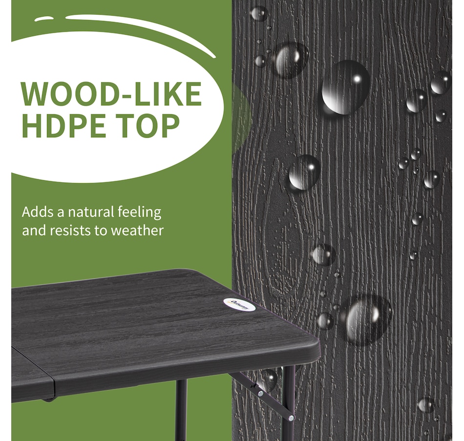 Image 988236_ALTMORE6.jpg, Product 988-236 / Price $82.99, Outsunny Foldable Outdoor Dining Table for 4, Height Adjustable Steel Legs from Outsunny on TSC.ca's Home & Garden department