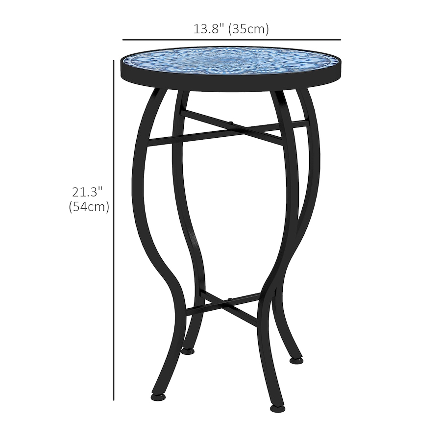 Image 988237_ALTMORE2.jpg, Product 988-237 / Price $82.99, Outsunny Round Patio Table with Mosaic Tabletop, Steel Frame for Outdoor from Outsunny on TSC.ca's Home & Garden department