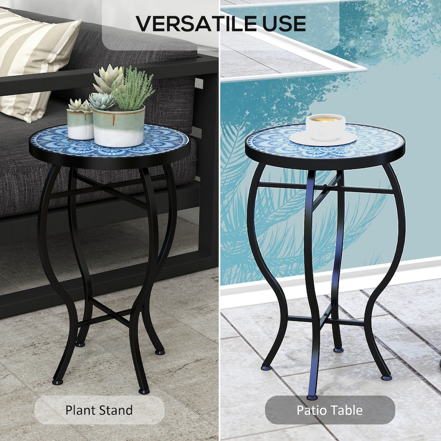 Image 988237_ALTMORE4.jpg, Product 988-237 / Price $82.99, Outsunny Round Patio Table with Mosaic Tabletop, Steel Frame for Outdoor from Outsunny on TSC.ca's Home & Garden department