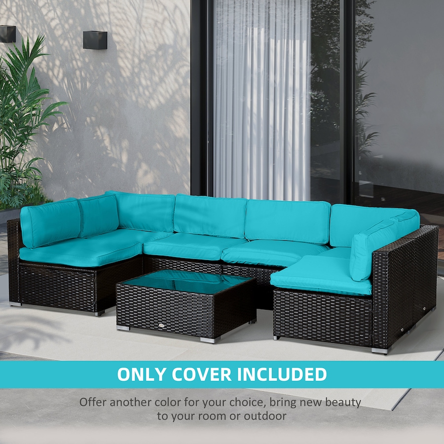 Image 988245_ALTMORE5.jpg, Product 988-245 / Price $99.99, Outsunny Outdoor 14pc Patio Rattan Sofa Set Cushion Cover Replacement from Outsunny on TSC.ca's Home & Garden department