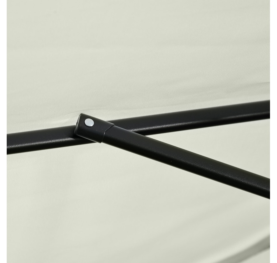 Image 988252_ALTMORE7.jpg, Product 988-252 / Price $69.99, Outsunny 7.5ft Half Umbrella Patio Parasol Sun Shade, Crank Handle, Cream from Outsunny on TSC.ca's Home & Garden department