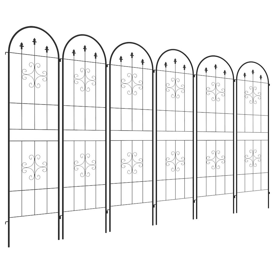 Image 988254.jpg, Product 988-254 / Price $175.99, Set of 6 Garden Trellis Metal Trellis for Climbing Plants Flowers from Outsunny on TSC.ca's Home & Garden department