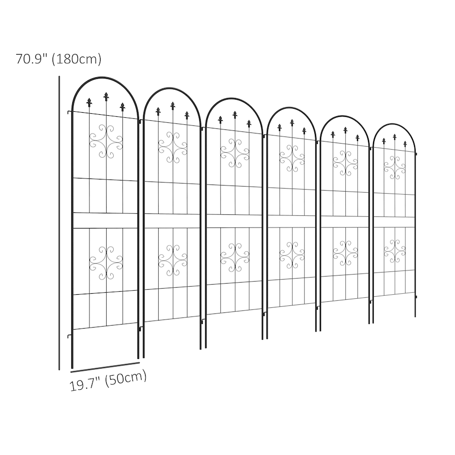 Image 988254_ALTMORE2.jpg, Product 988-254 / Price $175.99, Set of 6 Garden Trellis Metal Trellis for Climbing Plants Flowers from Outsunny on TSC.ca's Home & Garden department