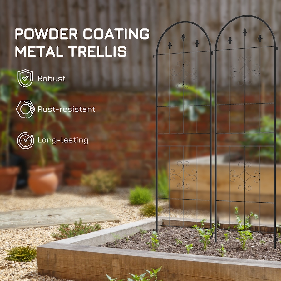 Image 988254_ALTMORE5.jpg, Product 988-254 / Price $175.99, Set of 6 Garden Trellis Metal Trellis for Climbing Plants Flowers from Outsunny on TSC.ca's Home & Garden department