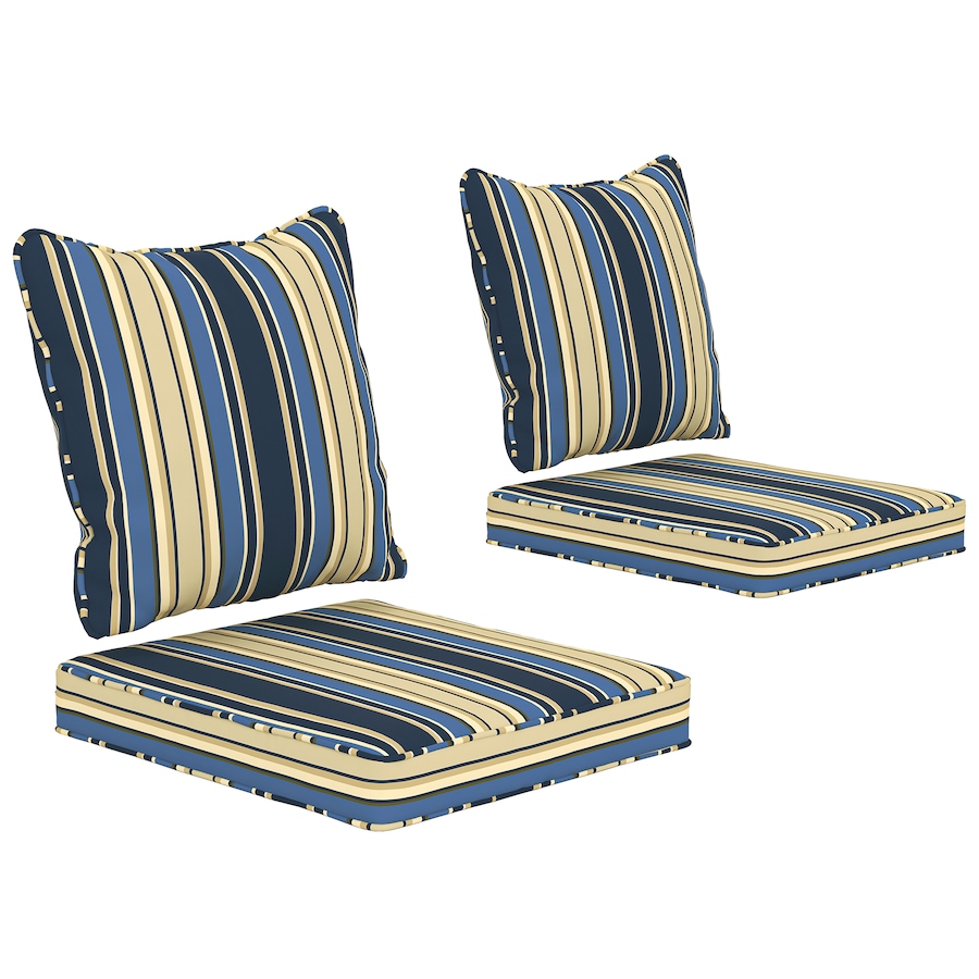 Image 988272.jpg, Product 988-272 / Price $133.99, Outsunny Outdoor Chair Cushions with Backrest for Garden Patio, Blue from Outsunny on TSC.ca's Home & Garden department