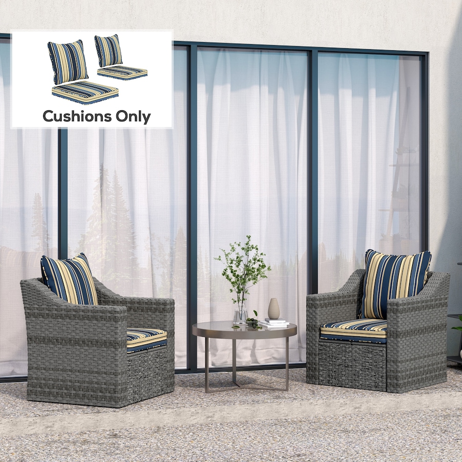Image 988272_ALTMORE1.jpg, Product 988-272 / Price $133.99, Outsunny Outdoor Chair Cushions with Backrest for Garden Patio, Blue from Outsunny on TSC.ca's Home & Garden department