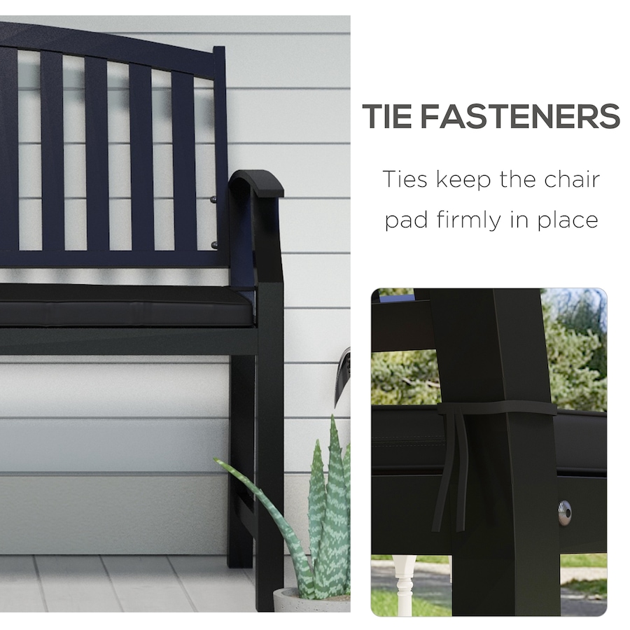 Image 988276_ALTMORE3.jpg, Product 988-276 / Price $62.99, Outsunny 2-Seater Outdoor Bench Cushion with Zipper Cover, Black from Outsunny on TSC.ca's Home & Garden department