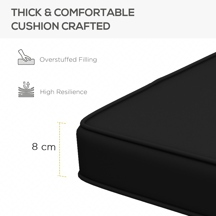 Image 988276_ALTMORE6.jpg, Product 988-276 / Price $62.99, Outsunny 2-Seater Outdoor Bench Cushion with Zipper Cover, Black from Outsunny on TSC.ca's Home & Garden department