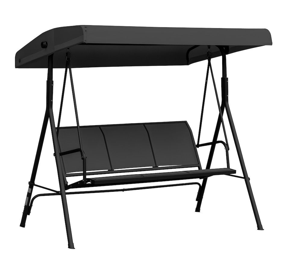 Image 988277.png, Product 988-277 / Price $184.99, Outsunny 3-seater Swing Chair Covered, Black from Outsunny on TSC.ca's Home & Garden department