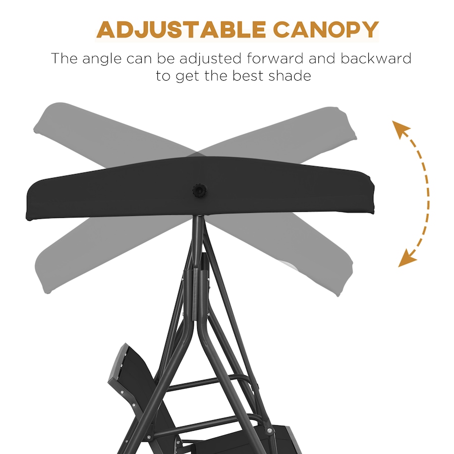Image 988277_ALTMORE4.jpg, Product 988-277 / Price $219.99, Outsunny 3-seater Swing Chair Covered, Black from Outsunny on TSC.ca's Home & Garden department