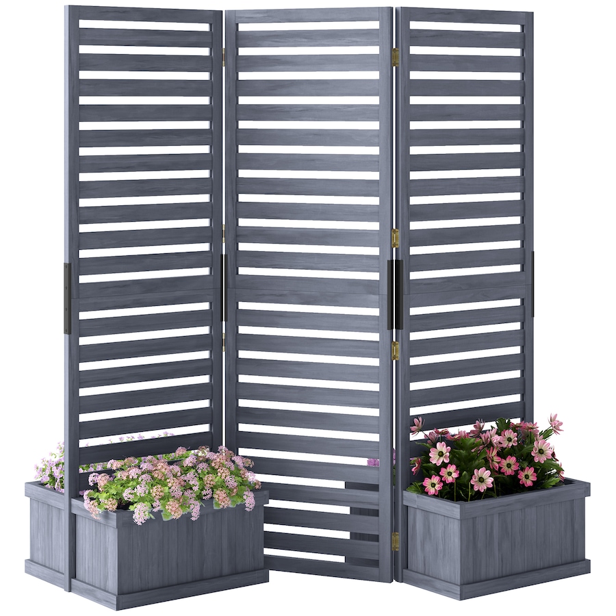 Image 988283.jpg, Product 988-283 / Price $199.99, Outsunny Outdoor Privacy Screen with 4 Raised Beds and Drainage Holes from Outsunny on TSC.ca's Home & Garden department