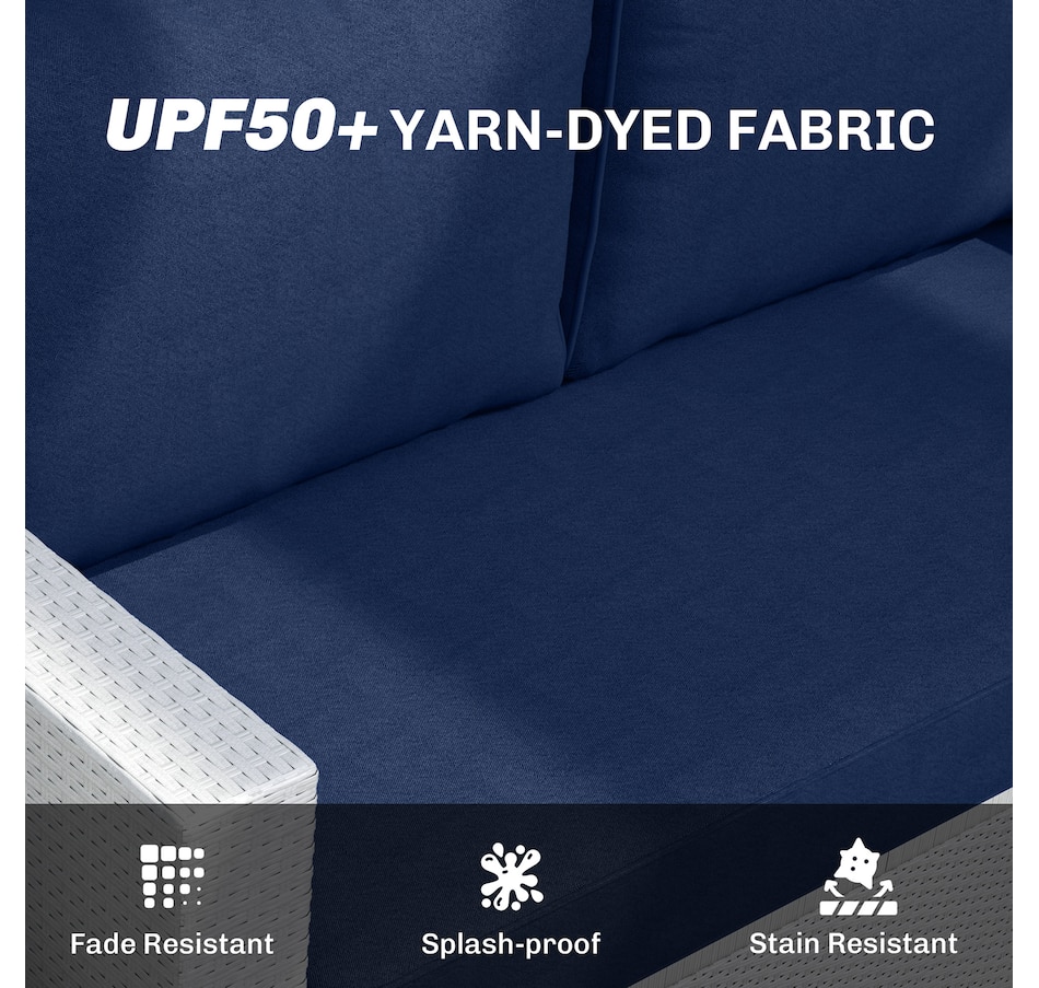 Image 988284_ALTMORE4.jpg, Product 988-284 / Price $149.99, Outsunny 2 Seater Outdoor Seat Cushions Patio Furniture Cushions Navy Blue from Outsunny on TSC.ca's Home & Garden department