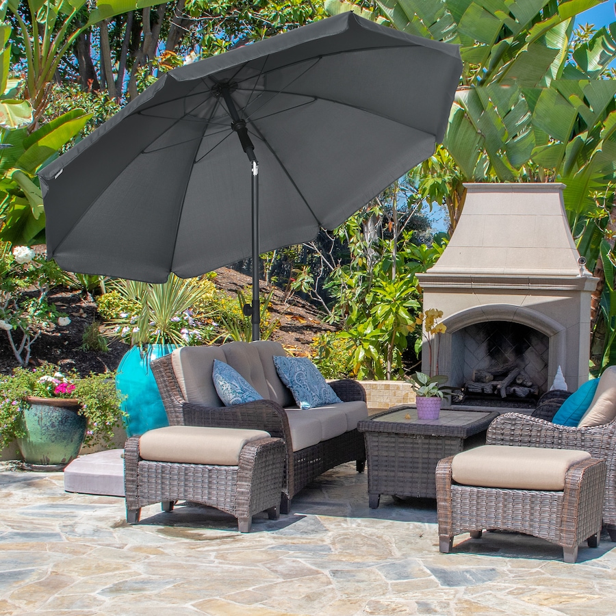 Image 988291_ALTMORE1.jpg, Product 988-291 / Price $49.99, Outsunny 6ft Outdoor Beach Umbrella w/ Tiltable UV50+ Canopy, Dark Grey from Outsunny on TSC.ca's Home & Garden department