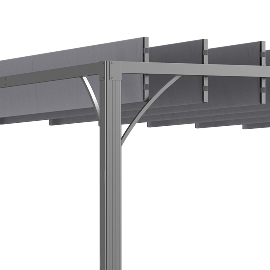 Image 988297_ALTMORE7.jpg, Product 988-297 / Price $579.99, Outsunny 12.8' x 9.7' Outdoor Louvered Pergola with Retractable Roof, Grey from Outsunny on TSC.ca's Home & Garden department