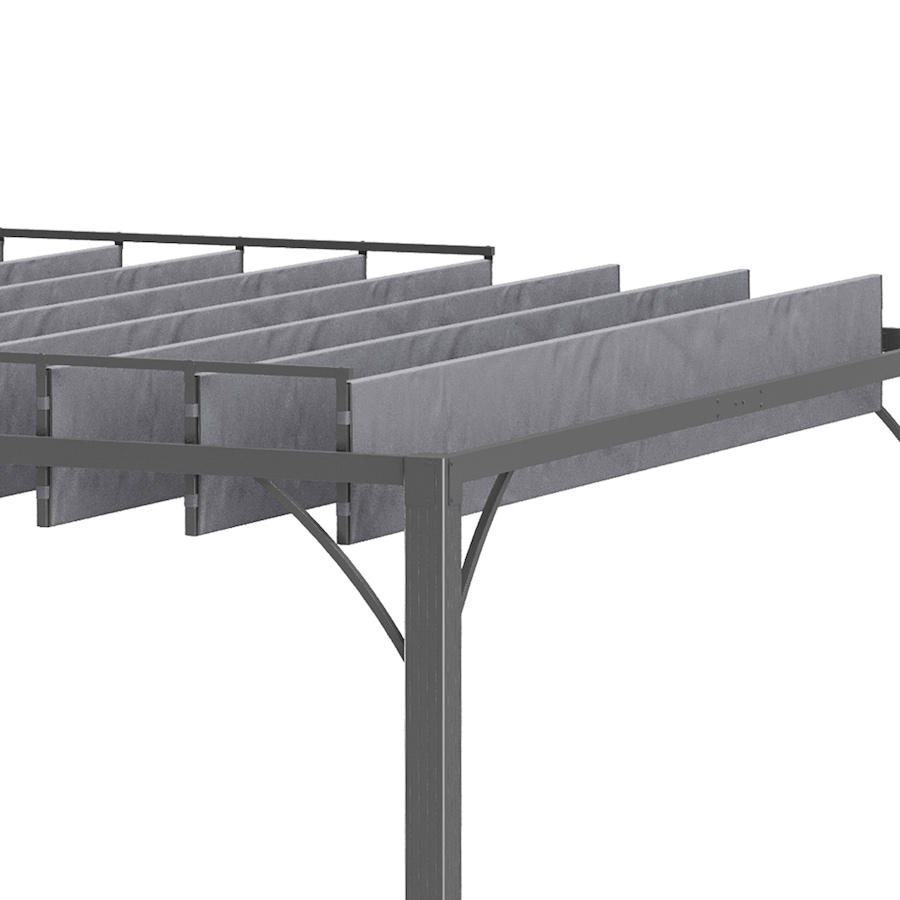 Image 988297_ALTMORE8.jpg, Product 988-297 / Price $579.99, Outsunny 12.8' x 9.7' Outdoor Louvered Pergola with Retractable Roof, Grey from Outsunny on TSC.ca's Home & Garden department