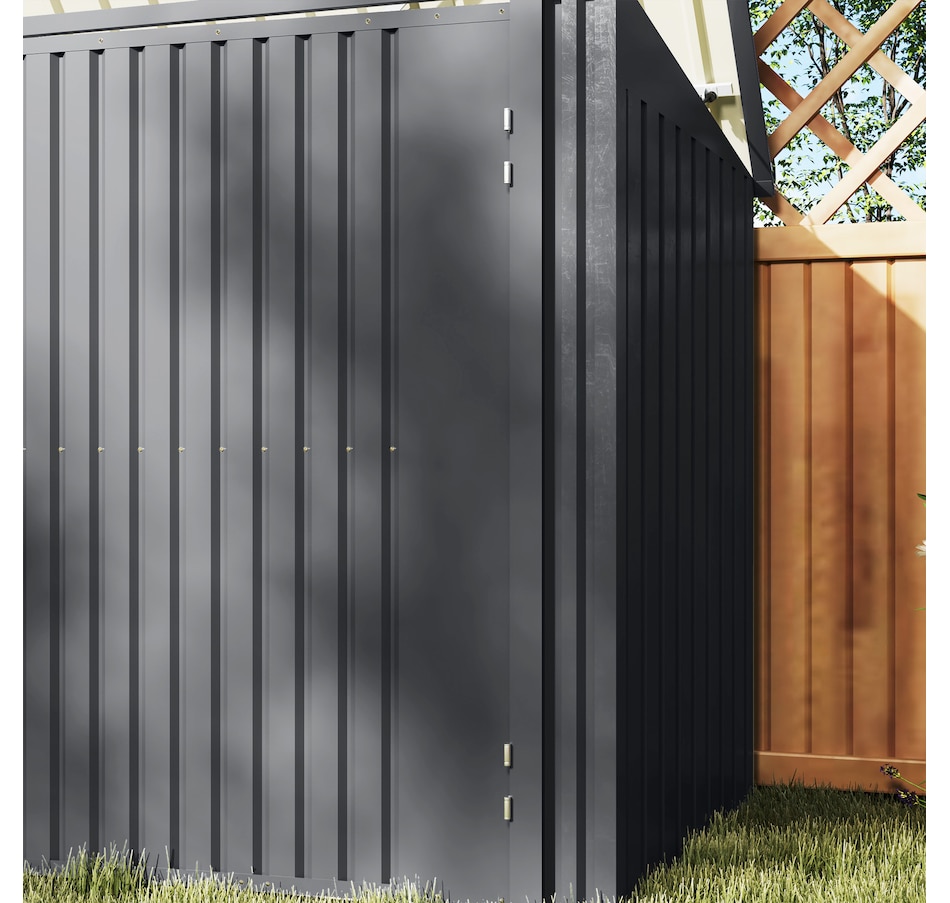 Image 988303_ALTMORE8.jpg, Product 988-303 / Price $469.99, Outsunny 7.6 x 3.4ft Garbage Bin Shed with Lockable Doors and Openable Lid from Outsunny on TSC.ca's Home & Garden department
