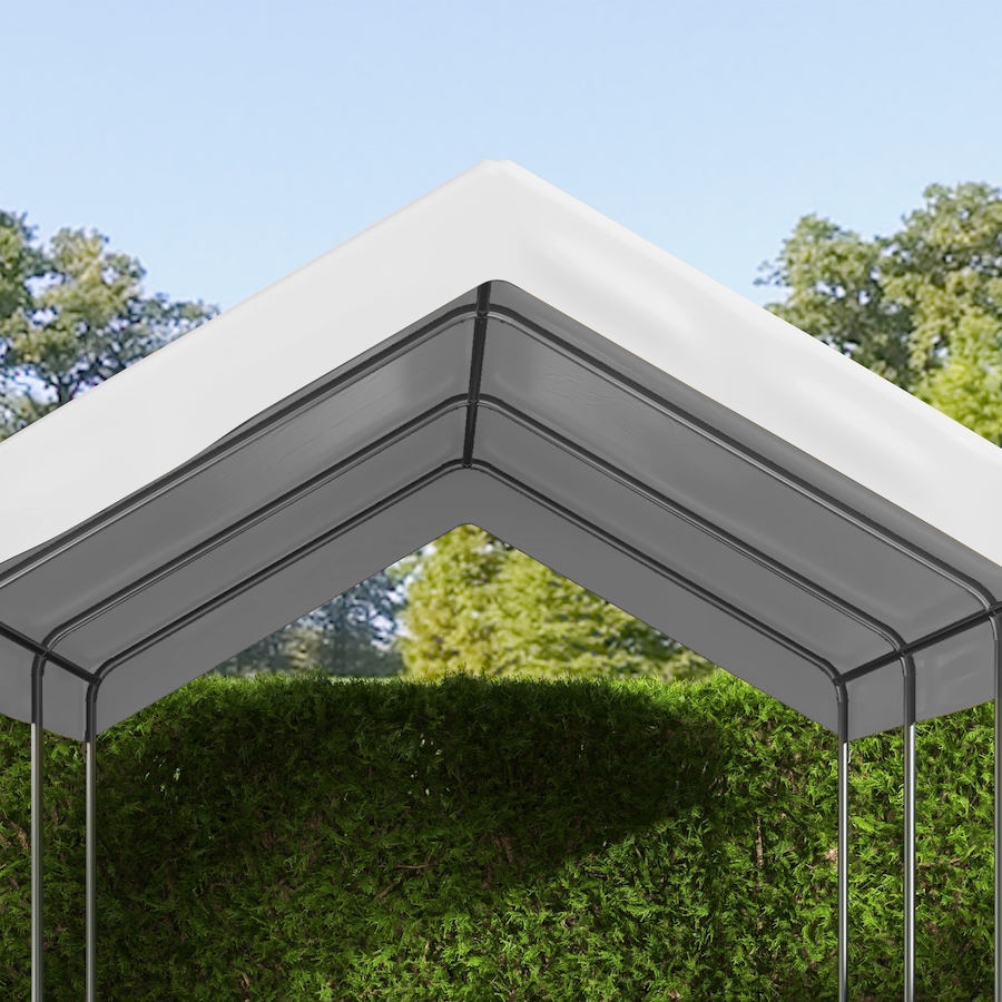 Image 988305_ALTMORE8.jpg, Product 988-305 / Price $89.99, Outsunny 10 x 20 Carport Canopy Replacement Cover with Bungee Cords, White from Outsunny on TSC.ca's Home & Garden department