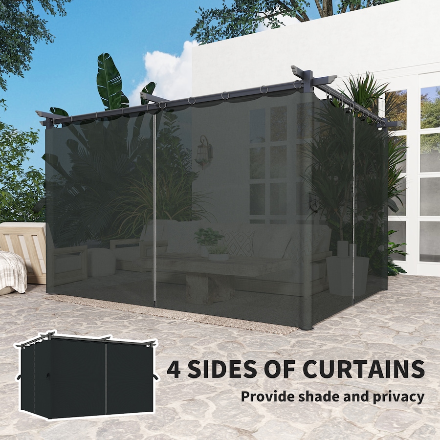 Image 988306_ALTMORE4.jpg, Product 988-306 / Price $399.99, Outsunny 10' x 13' Outdoo Pergola with Retractable Canopy and Curtains from Outsunny on TSC.ca's Home & Garden department