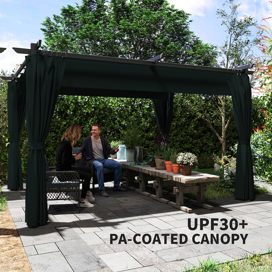 Image 988306_ALTMORE5.jpg, Product 988-306 / Price $399.99, Outsunny 10' x 13' Outdoo Pergola with Retractable Canopy and Curtains from Outsunny on TSC.ca's Home & Garden department