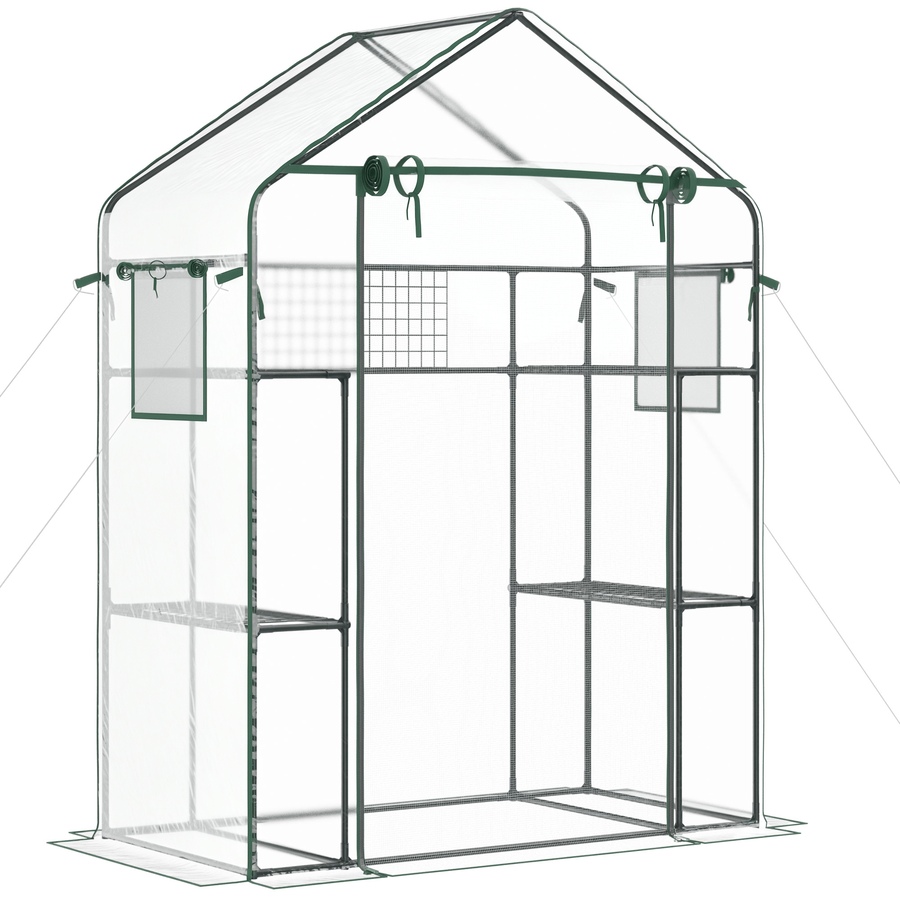 Image 988307.jpg, Product 988-307 / Price $72.99, Outsunny Mini Greenhouse, Walk-in Greenhouse with 4 Shelves, Roll-Up Door from Outsunny on TSC.ca's Home & Garden department