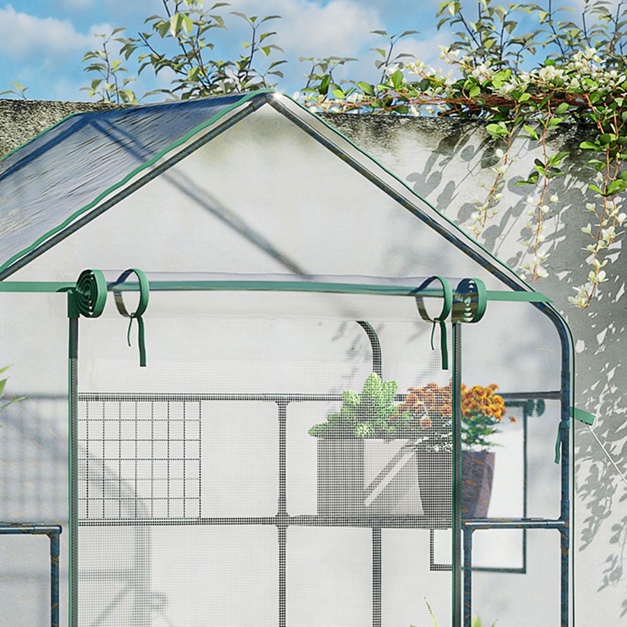 Image 988307_ALTMORE7.jpg, Product 988-307 / Price $72.99, Outsunny Mini Greenhouse, Walk-in Greenhouse with 4 Shelves, Roll-Up Door from Outsunny on TSC.ca's Home & Garden department