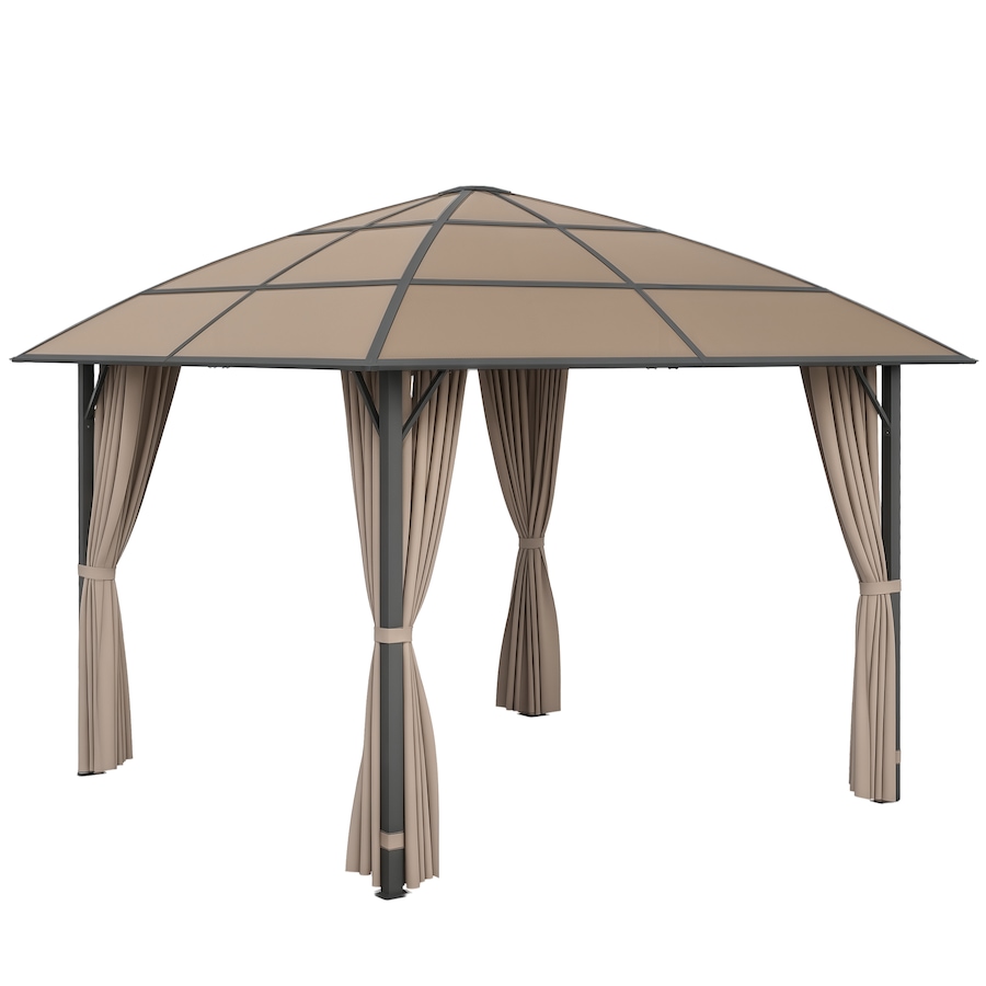Image 988310.png, Product 988-310 / Price $589.99, Outsunny 10' x 10' Hardtop Gazebo with UV60+ Polycarbonate Roof & Curtains from Outsunny on TSC.ca's Home & Garden department