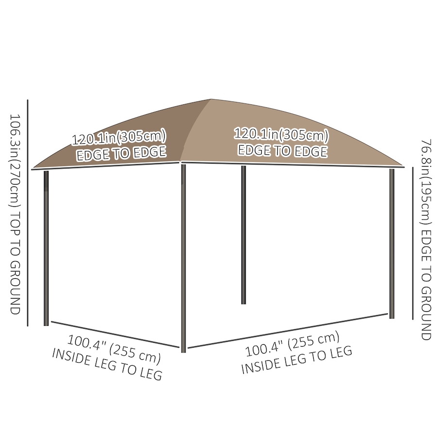 Image 988310_ALTMORE2.jpg, Product 988-310 / Price $589.99, Outsunny 10' x 10' Hardtop Gazebo with UV60+ Polycarbonate Roof & Curtains from Outsunny on TSC.ca's Home & Garden department