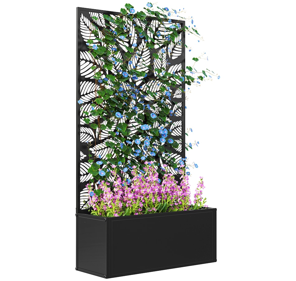 Image 988314.jpg, Product 988-314 / Price $99.99, Outsunny Raised Garden Bed with Privacy Panel, Metal Planter Box from Outsunny on TSC.ca's Home & Garden department