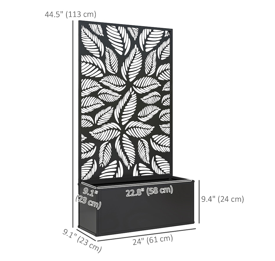 Image 988314_ALTMORE2.jpg, Product 988-314 / Price $99.99, Outsunny Raised Garden Bed with Privacy Panel, Metal Planter Box from Outsunny on TSC.ca's Home & Garden department