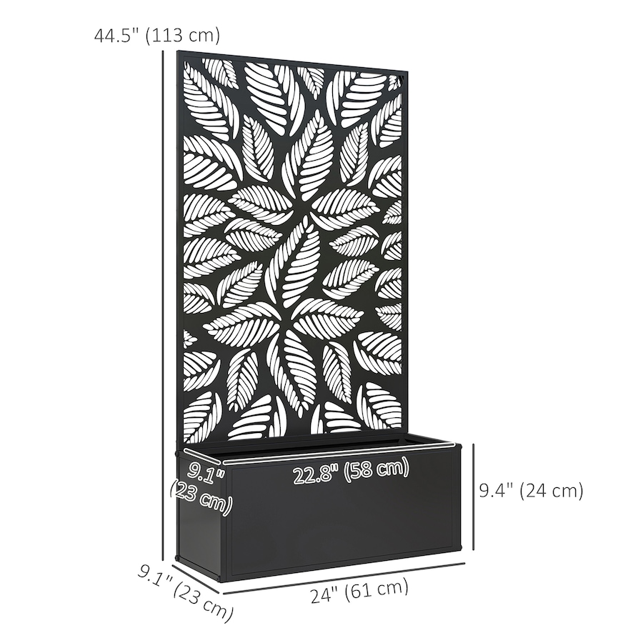 Image 988314_ALTMORE2.jpg, Product 988-314 / Price $89.99, Outsunny Raised Garden Bed with Privacy Panel, Metal Planter Box from Outsunny on TSC.ca's Home & Garden department