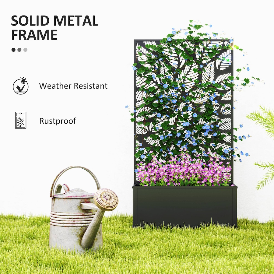 Image 988314_ALTMORE5.jpg, Product 988-314 / Price $89.99, Outsunny Raised Garden Bed with Privacy Panel, Metal Planter Box from Outsunny on TSC.ca's Home & Garden department