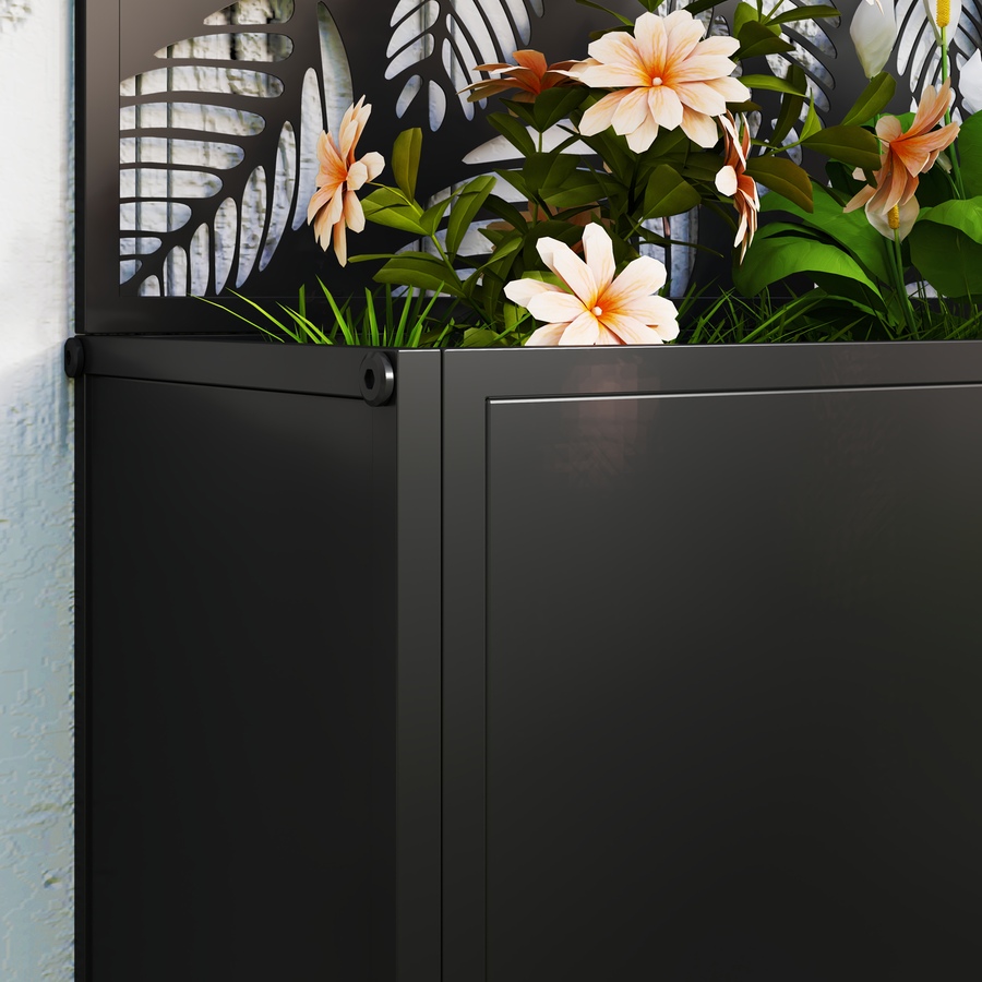 Image 988314_ALTMORE8.jpg, Product 988-314 / Price $89.99, Outsunny Raised Garden Bed with Privacy Panel, Metal Planter Box from Outsunny on TSC.ca's Home & Garden department