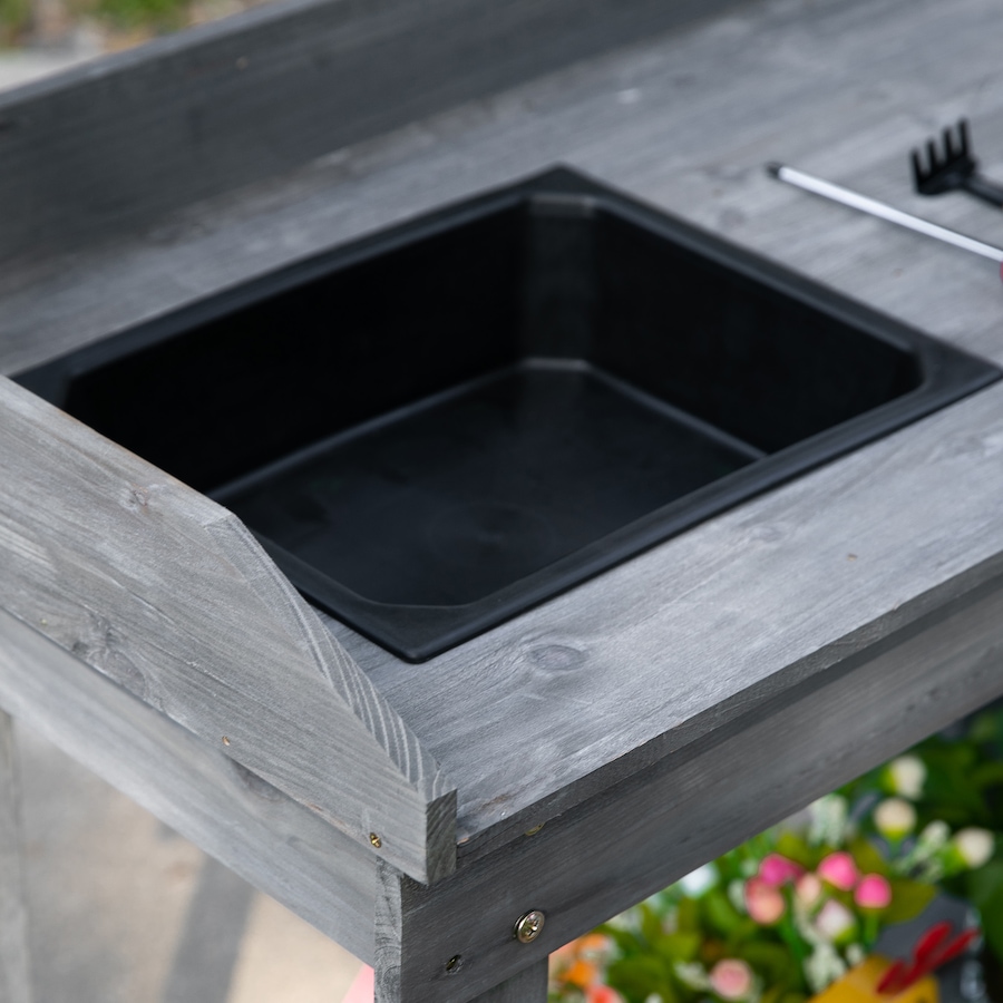 Image 988315_ALTMORE8.jpg, Product 988-315 / Price $125.99, Outsunny 36" Wooden Potting Bench Work Table with 2 Removable Wheels Gray from Outsunny on TSC.ca's Home & Garden department