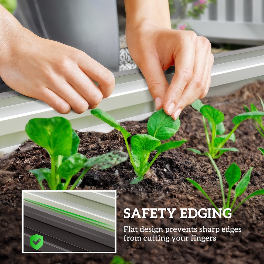 Image 988319_ALTMORE5.jpg, Product 988-319 / Price $79.99, Outsunny Raised Garden Beds Set of 2, Galvanized Planter Box, Dark Grey from Outsunny on TSC.ca's Home & Garden department