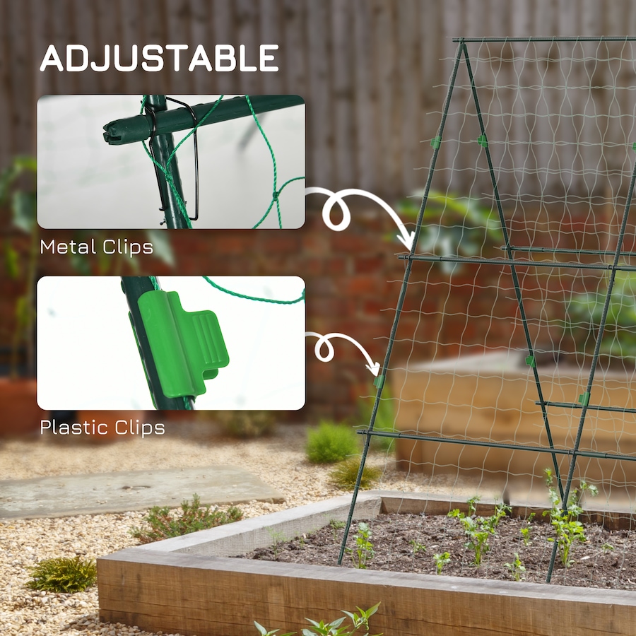 Image 988325_ALTMORE4.jpg, Product 988-325 / Price $49.99, Outsunny Metal Tomato Cage with Net for Climbing Plants Vegetables, Green from Outsunny on TSC.ca's Home & Garden department