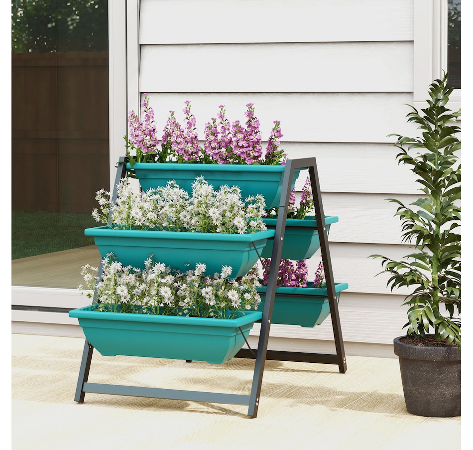 Image 988327_ALTMORE1.jpg, Product 988-327 / Price $71.99, Outsunny Outdoor 3-Tier Raised Garden Bed with 5 Planter Boxes for Flowers from Outsunny on TSC.ca's Home & Garden department