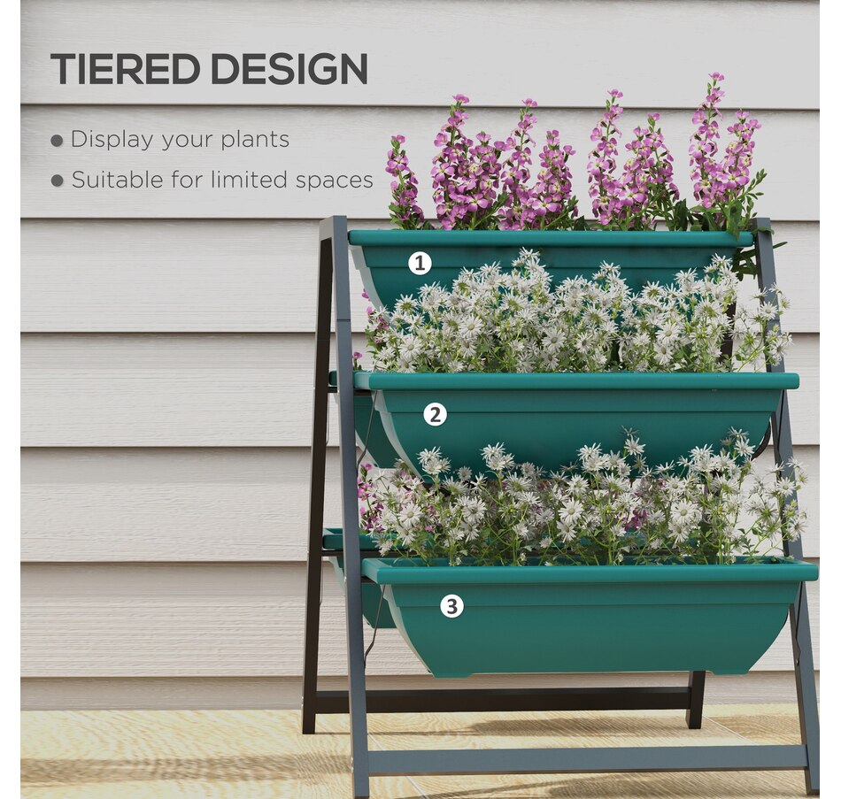 Image 988327_ALTMORE3.jpg, Product 988-327 / Price $71.99, Outsunny Outdoor 3-Tier Raised Garden Bed with 5 Planter Boxes for Flowers from Outsunny on TSC.ca's Home & Garden department