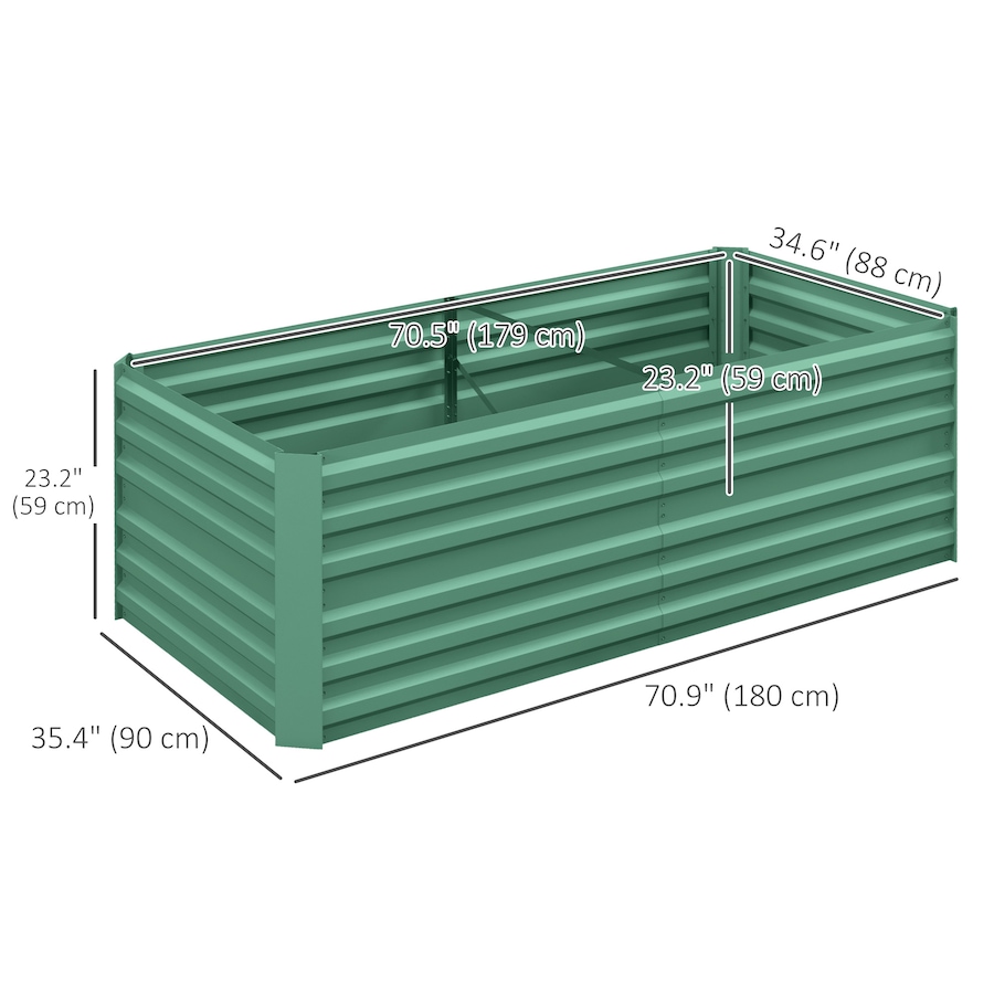 Image 988328_ALTMORE2.jpg, Product 988-328 / Price $99.99, Outsunny 6' x 3' x 2' Galvanized Raised Garden Bed from Outsunny on TSC.ca's Home & Garden department