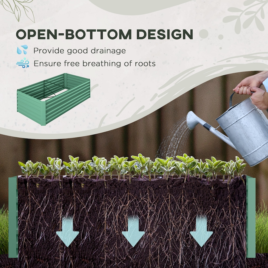 Image 988328_ALTMORE3.jpg, Product 988-328 / Price $99.99, Outsunny 6' x 3' x 2' Galvanized Raised Garden Bed from Outsunny on TSC.ca's Home & Garden department