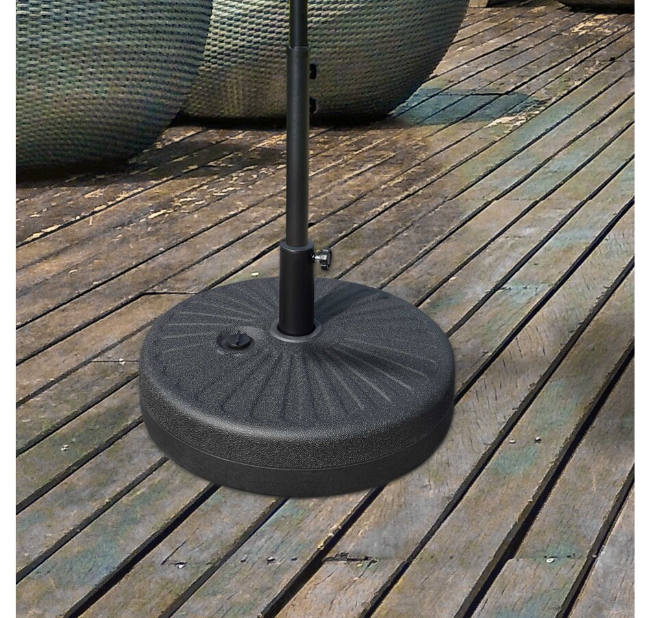 Image 988341_ALTMORE1.jpg, Product 988-341 / Price $49.99, Outsunny 48lb Heavy Duty Patio Umbrella Base with Steel Pole for Deck Black from Outsunny on TSC.ca's Home & Garden department