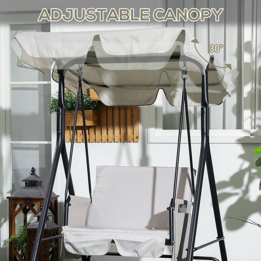Image 988347_ALTMORE4.jpg, Product 988-347 / Price $165.99, Outsunny 1-Seat Patio Swing Chair with Adjustable Canopy and Cushions from Outsunny on TSC.ca's Home & Garden department