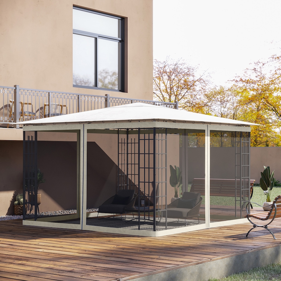 Image 988373_ALTMORE1.jpg, Product 988-373 / Price $64.99, Outsunny 10' x 12' Gazebo Replacement Mosquito Netting, White from Outsunny on TSC.ca's Home & Garden department